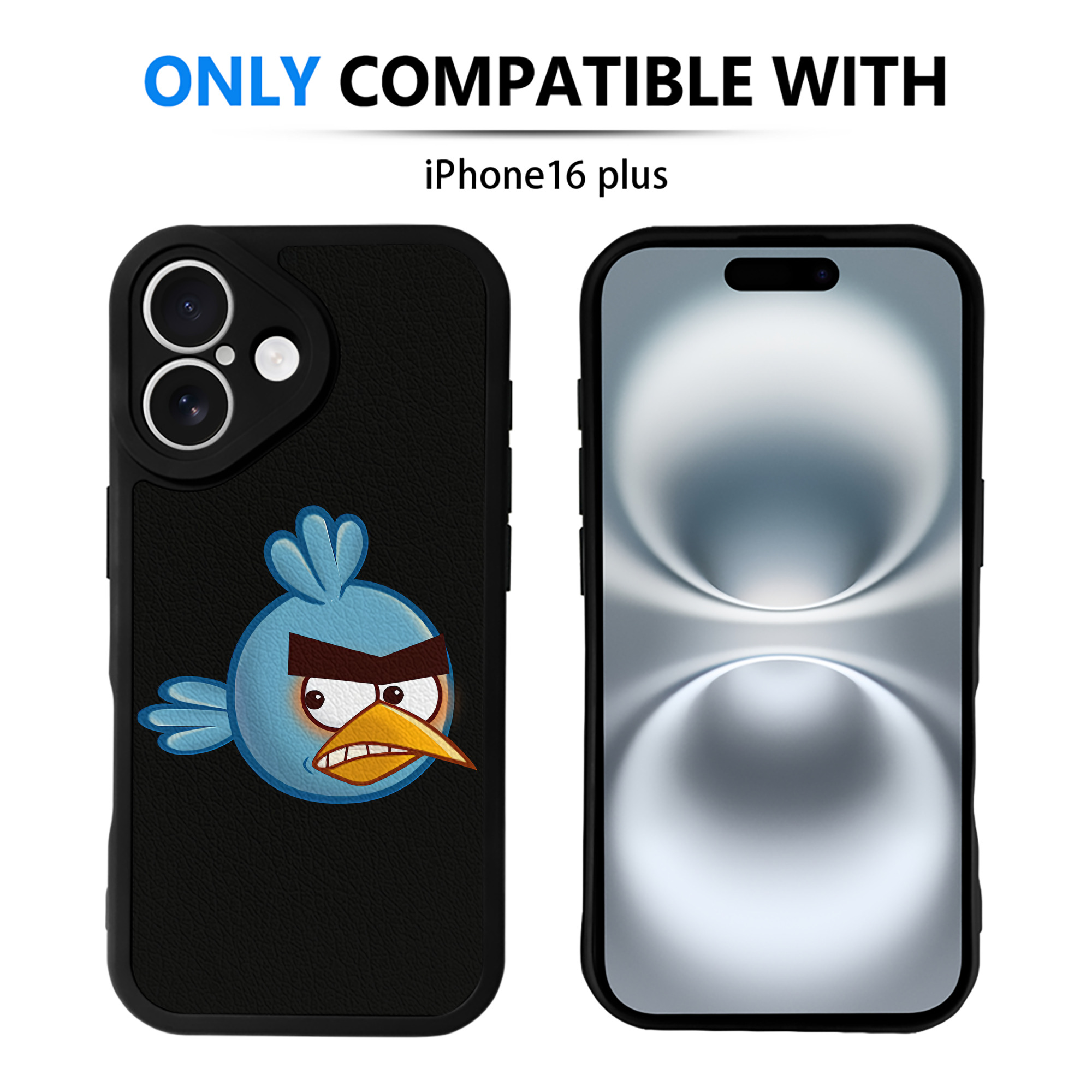 （画像用） Angry Birds アングリーバード 【iPhone 16シリーズ対応】シリコンスマホケース（レザー調） 材質：シリコン